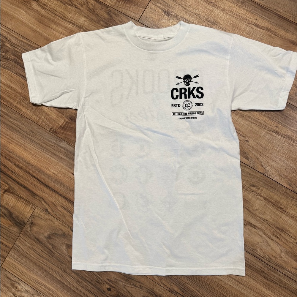 Crooks & castles small White Graphic Logo Tee - Men's Casual Shirt